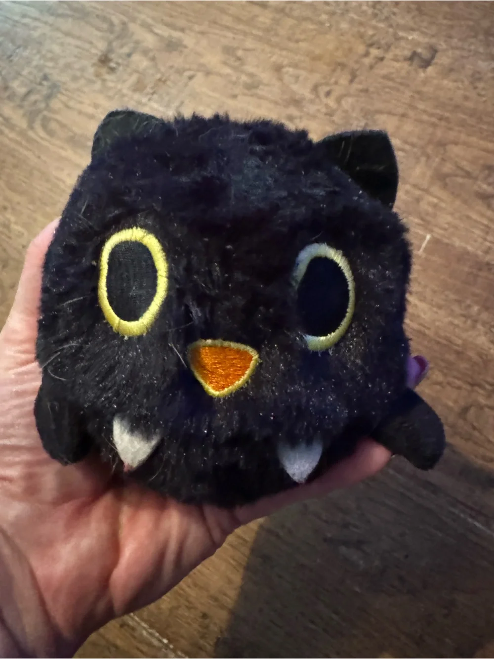 Bark Box L black cat rip & reveal dog toy